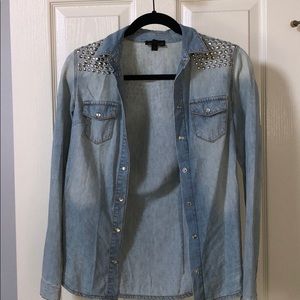Topshop Denim Studded Jacket/Shirt